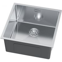 Ruvetti Stelio zlewozmywak stalowy z syfonem 44x44 cm stal 5001S_BS50_P