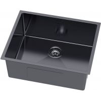 Ruvetti Stelio zlewozmywak stalowy z syfonem 54x44 cm grafit 5001S_PVD_GRF60_P