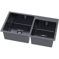 Ruvetti Linar zlewozmywak z dozownikiem 78x45 cm grafit 5002L_PVD_GRF260_W