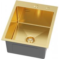 Ruvetti Masivo zlewozmywak z dozownikiem 50x40 cm złoty 5002M_PVD_GOLD40_W