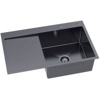 Ruvetti Masivo zlewozmywak z dozownikiem 78x49 cm grafit 5002M_PVD_GRF160_WP