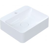 Ruvetti Arona umywalka 45x39 cm prostokątna nablatowa biała DOL_AR4539