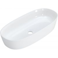 Ruvetti Ariela umywalka 59,4x27 cm owalna nablatowa biała DOL_AR5927