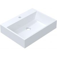 Ruvetti Caroline umywalka 55x42 cm prostokątna nablatowa biała DOL_CA5542