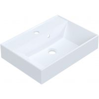 Ruvetti Cameron umywalka 50x35 cm prostokątna nablatowa biała DOL_CAM50