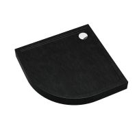 Schedline Cameron Black Stone brodzik 80x80 cm półokrągły czarny 3ST.C1O-8080/C/ST