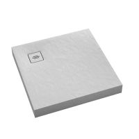 Schedline Nonlimits White Stone brodzik 80x80 cm kwadratowy biały kamień 3ST.N1K-8080/B/ST-M1/B/ST