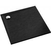 Schedline Libra Black Stone brodzik kwadratowy 90x90 cm czarny 3SP.L1K-9090/C/ST