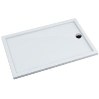 Schedpol Corrina New brodzik 120x80 cm prostokątny kompozyt Stonicryl biały 3.4938