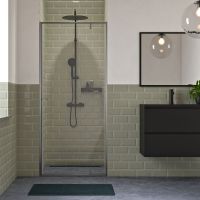 Sealskin Contour drzwi prysznicowe 90 cm szary mat/szkło przezroczyste CD200906145100