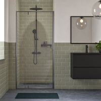 Sealskin Contour drzwi prysznicowe 100 cm szary mat/szkło przezroczyste CD201006145100