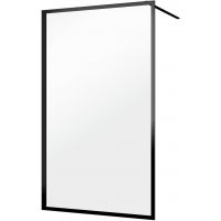 Sealskin Contour Walk-In ścianka prysznicowa 90 cm wolnostojąca czarny mat/szkło przezroczyste CDA30886195100