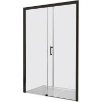 Sanplast Free Zone D2L/Freezone drzwi prysznicowe 130 cm lewe czarny mat/szkło przezroczyste 600-271-3170-59-401