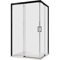 Sanplast Free Zone kabina prysznicowa 100x100 cm kwadratowa czarny mat/szkło przezroczyste 600-271-3520-59-401