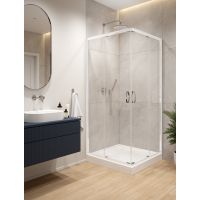 Sanplast Fris kabina prysznicowa 80x80 cm kwadratowa biały połysk/szkło przezroczyste 600-330-0050-01-400