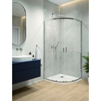 Sanplast Fris kabina prysznicowa 90x90 cm półokrągła srebrny połysk/szkło przezroczyste 600-331-0260-38-400