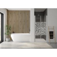 Sanplast Exa Line drzwi prysznicowe z profilem DD/Exa-70 cm uchylne biały mat/szkło ze wzorem 600-540-0910-24-151