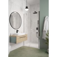 Sanplast Exa Line ścianka przedłużająca SS2/Exa Line 50 cm stała srebrny błyszczący/szkło przezroczyste 600-540-1230-38-401