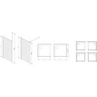 Sanplast Exa Line ścianka prysznicowa walk-in 100 cm biały mat/szkło ze wzorem 600-540-1540-24-151