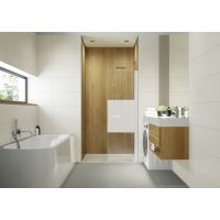 Sanplast Exa Line ścianka prysznicowa walk-in 70 cm biały mat/szkło ze wzorem 600-540-1600-24-201