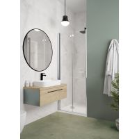 Sanplast Exa Line drzwi prysznicowe z profilem DŁ/Exa-80 cm składane srebrny połysk/szkło przezroczyste 600-540-2720-38-401