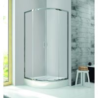 Sanplast Fris kabina z brodzikiem 80x80 cm półokrągła srebrny połysk/szkło przezroczyste 602-331-1250-38-400