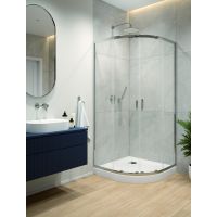 Sanplast Fris kabina z brodzikiem 80x80 cm półokrągła srebrny połysk/szkło przezroczyste 602-331-3250-38-400