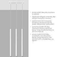 Sollux Lighting Pastelo lampa wisząca 3x40W biała SL.0466