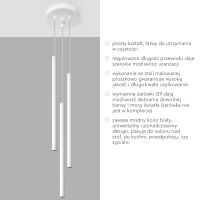 Sollux Lighting Pastelo lampa wisząca 3x40W biała SL.0467