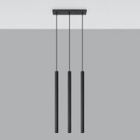 Sollux Lighting Pastelo lampa wisząca 3x40W czarna SL.0470