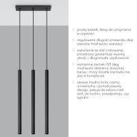 Sollux Lighting Pastelo lampa wisząca 3x40W czarna SL.0470