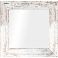 Styler Jyvaskyla lustro 60 cm kwadratowe rama bielone przecierane drewno mat LU-01218