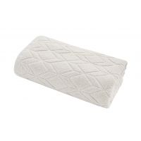 Texpol Geometric ręcznik łazienkowy 70x130 cm bawełna 420 g kość słoniowa
