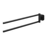 Tiger Carv wieszak na ręcznik czarny dwuramienny czarny 800247