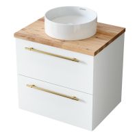 Uptrend Nava szafka z blatem 60,5x46x52,7 cm podumywalkowa stojąca biała 004SU6002999BL6001