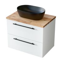 Uptrend Nava szafka z blatem 70,5x46x52,7 cm podumywalkowa stojąca biała 004SU7001999BL7001