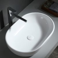 Uptrend Venus umywalka 59x41 cm nablatowa owalna biały połysk TR4916