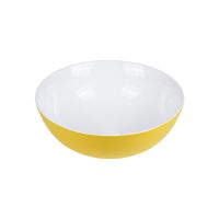 Uptrend Cleo Yellow umywalka 38,5x38,5 cm nablatowa okrągła żółty/biały UP4004-2-B6+B20