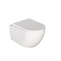 Vilarte by Dura Siena miska WC wisząca bez kołnierza ze spłukiwaniem wirowym biały połysk 5751
