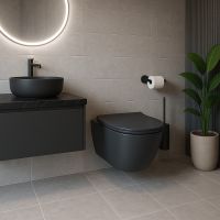 Vilarte by Dura Siena miska WC wisząca bez kołnierza antracyt mat 5751MA