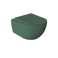Vilarte by Dura Siena miska WC wisząca bez kołnierza zielony mat 5751MY