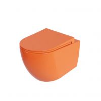 Vilarte by Dura Siena miska WC wisząca bez kołnierza pomarańczowy połysk 5751PT
