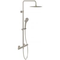 Villeroy & Boch Verve Showers zestaw prysznicowy ścienny termostatyczny z deszczownicą nikiel szczotkowany mat TVS10900500064