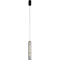 Aviano Cilindro lampa wisząca 1x9 W czarna-chrom-przydymiona 6223-0110