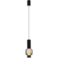 Aviano Ronda lampa wisząca 8 W czarna-chrom-przydymiona 6224-0110