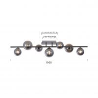 Aviano Sevilla lampa podsufitowa czarna-chrom 9214-0710