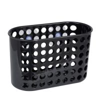 YokaHome PVC koszyk łazienkowy na przyssawki czarny połysk RY.KPBLACK0200