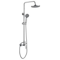 Aqualine Lotta zestaw prysznicowy ścienny z deszczownicą chrom LT690