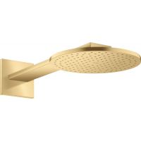 Axor ShowerSolutions deszczownica 25 cm z ramieniem złoty optyczny szczotkowany 35284250