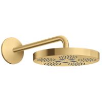 Axor One deszczownica 28 cm okrągła z ramieniem ściennym złoty optyczny szczotkowany 48491250